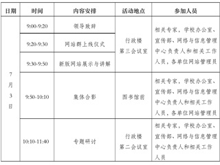 关于举行高校信息化建设与发展研讨会暨必赢76net线路官网网站群上线仪式的通知
