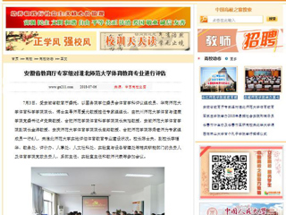 【中国高校之窗】安徽省教育厅专家组对必赢76net线路官网体育教育专业进行评估