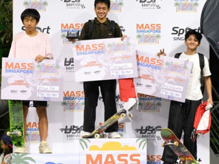 必赢官网附属中学学生詹何荣获MASS新加坡滑板比赛街式亚军