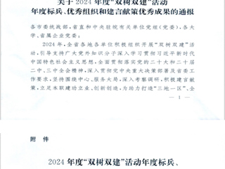 【牢记嘱托 感恩奋进】必赢官网陈惜明教授荣获全省2024年度“双树双建”活动年度标兵称号